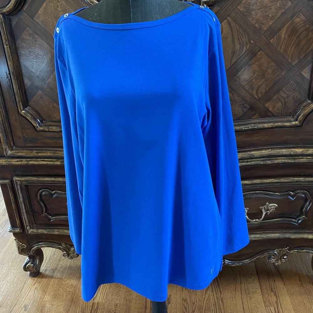 Calvin Klein Blue Top.  Size L